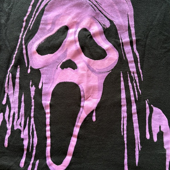 Hot Topic Scream Ghost Face Tee Shirt | Black Green Purple - Picture 2 of 7